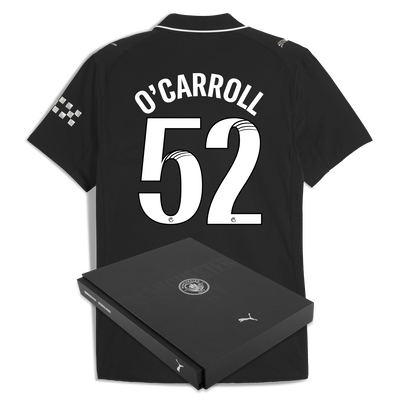 Manchester City Away Authentic Jersey 2025/26 With O'CARROLL 52 Printing in Gift Box